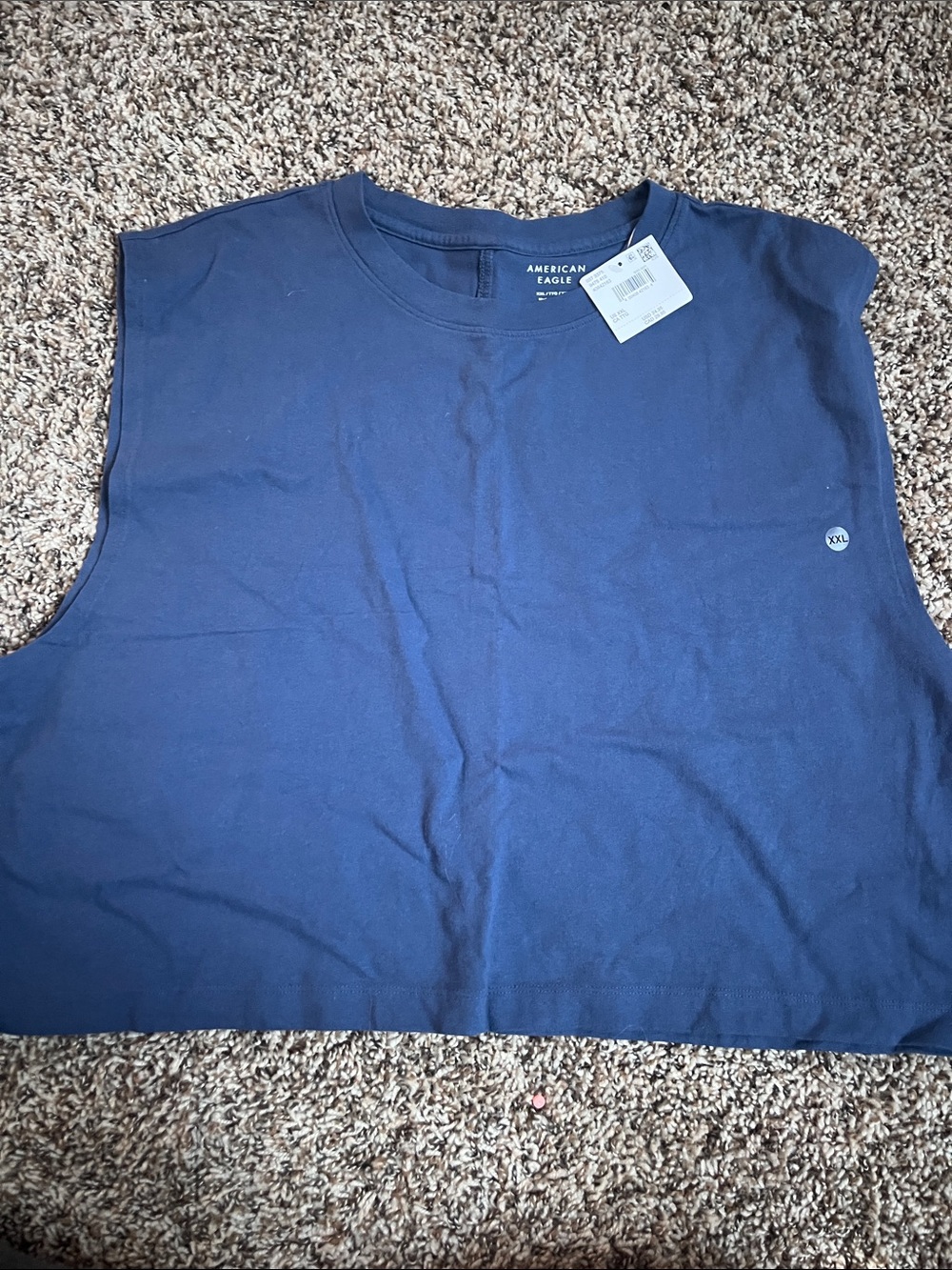 American Eagle Outfitters Navy Muscle Tee